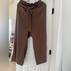 HEIMISH USA Brown Tie-Waist Pants